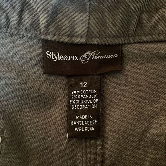 Style & Co. gray corduroy pants. Size 12. EUC. - Picture 5 of 6